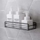 Self-adhesive Kitchen and Bathroom Shelf, Black