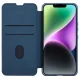 Nillkin Qin Cloth Pro Case Flip Case for iPhone 14 Plus with Camera Shutter, Blue