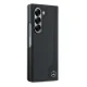 Mercedes Leather Wood Imitation MagSafe Case for Samsung Galaxy Z Fold 6, Black
