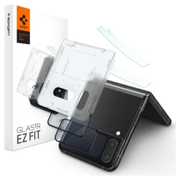 Spigen Glas.tR EZ Fit FC Tempered Glass for Samsung Galaxy Z Flip 4 - Black 2 pcs.