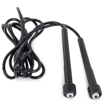 Adjustable Fitness Jump Rope, Black