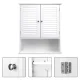 Leobert Hanging Bathroom Cabinet with Adjustable Shelf, White