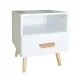 Modernhome WYJ-258 Nightstand with Drawer, White