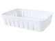 Food Storage Container with Lid and 2 Inserts, 29.5 x 22 x 7 cm, White