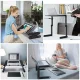 Metal Laptop Desk with Cooling Fan and Mouse Shelf