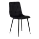 Modernhome Set of 4 Velour Dining and Living Room Chairs, Black