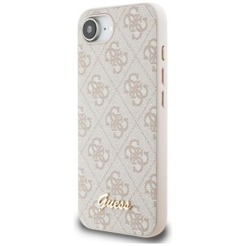 Guess 4G Script Logo MagSafe Case for iPhone 16e - Pink