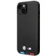 BMW iPhone 14 Plus Case Leather Stamp Tricolor MagSafe, Black