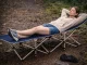 Folding Camping Bed Portable Travel Cot with Carry Bag, Blue