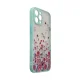 Design Case for iPhone 12 Pro Max with Floral Pattern, Light Blue