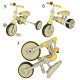 Kids Baby Trolley Bike Tricycle Stroller Buggy TRIKE FIX V4, Gray-Yellow