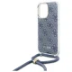 Guess iPhone 16 Pro Max Case Crossbody Cord 4G Print, Blue