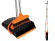 Broom and Dustpan Set with Long Handle 2-in-1