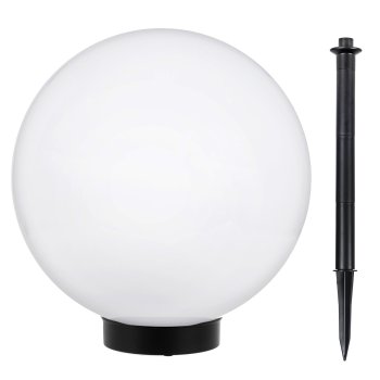 Greenblue GB166 Solar Garden Lamp, Sphere 25x25x58cm, White LED