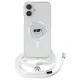 Karl Lagerfeld iPhone 16 Case Crossbody IML Karl Head MagSafe, Transparent