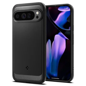 Google Pixel 9 Pro XL Spigen Rugged Armor Case Cover, Black