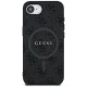 Guess PU Leather 4G Colored Ring MagSafe Case for iPhone 16e - Black