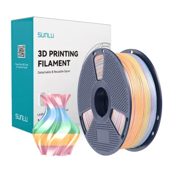 Sunlu PLA+ Silk 3D Printer Filament 1.75mm 1kg, Rainbow 04