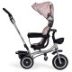 ECOTOYS 2-in-1 Kids Tricycle Stroller with Rotating Seat and Canopy, Beige