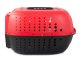 Sturdy pet carrier crate for dogs, cats, rabbits, 48 cm, red