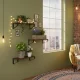 ModernHome Wall-Mounted Plant Stand with 3 Shelves, Loft Style