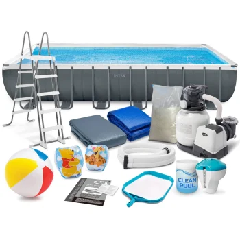 Intex 26364 Rectangular Frame Pool 732 x 366 x 132 cm with Sand Filter Pump