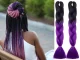Synthetic Ombre Braiding Hair Extensions, Colorful Violet