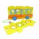 Bakalu Bus Sorter with Numbers and Puzzle Elements