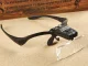 Headband Magnifier Glasses with 2 LED Lights and 5 Lenses, Black