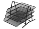 Metal Mesh Desk Organiser with 3 Drawers for A4 Files, Black