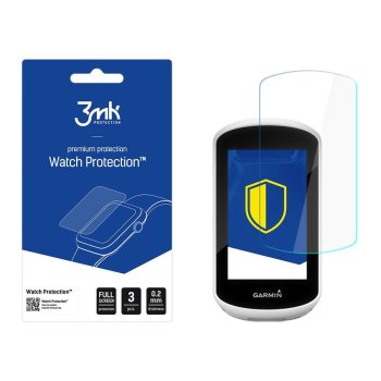 Garmin Edge Explore 3MK Hybrid Flexible Glass Tempered Watch Screen Protector, 3 pcs.