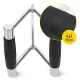 4FIZJO Double Triangular Cable Attachment Handle, Silver/Black