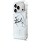 Karl Lagerfeld Liquid Glitter Karl Script Logo MagSafe Phone Case Cover iPhone 17 Pro - Clear