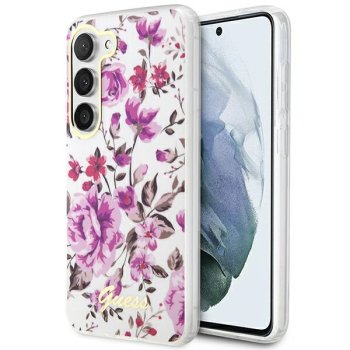 Samsung Galaxy S23 (SM-S911) Guess Flower Collection Case Cover (GUHCS23SHCFWST), White