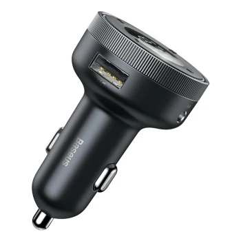 Baseus Enjoy FM Transmitter Bluetooth MP3 Car Charger Adapter, black