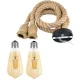 Double Jute Rope E27 Ceiling Lamp