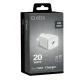 SBS TETRGAN1C20W 20W GaN USB-C Wall Charger with Power Delivery - White