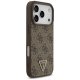 Guess Leather 4G Triangle Strass MagSafe Phone Case Cover iPhone 17 Pro - Brown