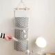 Hanging Wall Organizer with 3 Storage Pockets, Grey