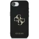 Guess PU Grained 4G Metal Logo Case for iPhone 16e - Black