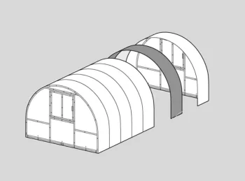 Greenhouse Extension 2m for KLASIKA EASY, Frame Without Coating