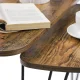 Leobert Two-Piece Nesting Coffee Table, Loft Style, Brown/Black