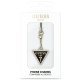 Guess Phone Strap Triangle Diamond Charm with Rhinestones, Gold/Black