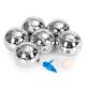 Bocce Ball Set with 6 Steel Boules Petanque Balls and Carrying Case for Backyard Fun