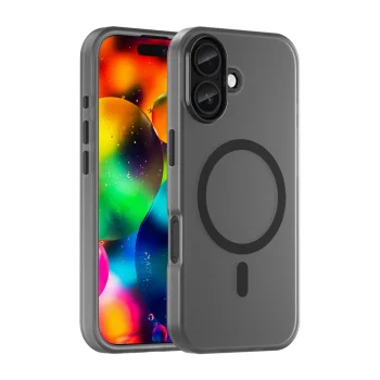 Magnetic Abrasive iPhone 17 Case with MagSafe Support, Matte Black