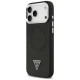 Guess iPhone 17 Pro Max Case PU Leather with Triangle Logo, Black