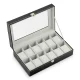 Watch Box for 12 Watches Massido MS-710, Black, Beige
