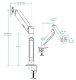 ARCTIC X1-3D Gas Spring Monitor Arm Up to 43\" 10kg