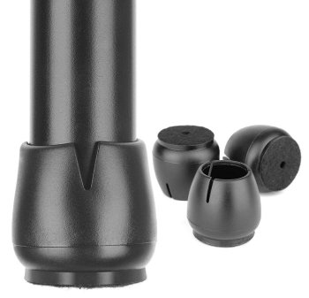 Furniture Chair Legs Protective Pads Caps Covers, 16 Pcs, 12-16mm, Black