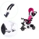 ECOTOYS 360° Rotating Tricycle Stroller with Canopy, Pink